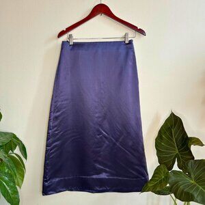 COS Silky Navy Midi Skirt NWT